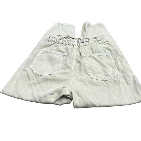 Zara Women's 90's Inspired Demin Casual Tan Pants Size US 6 - Picture 3 of 6